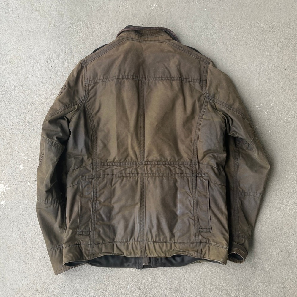 VTG Abercrombie & Fitch Redfield Jacket Mens M Waxed Cotton Flannel Lined Brown - Picture 6 of 16